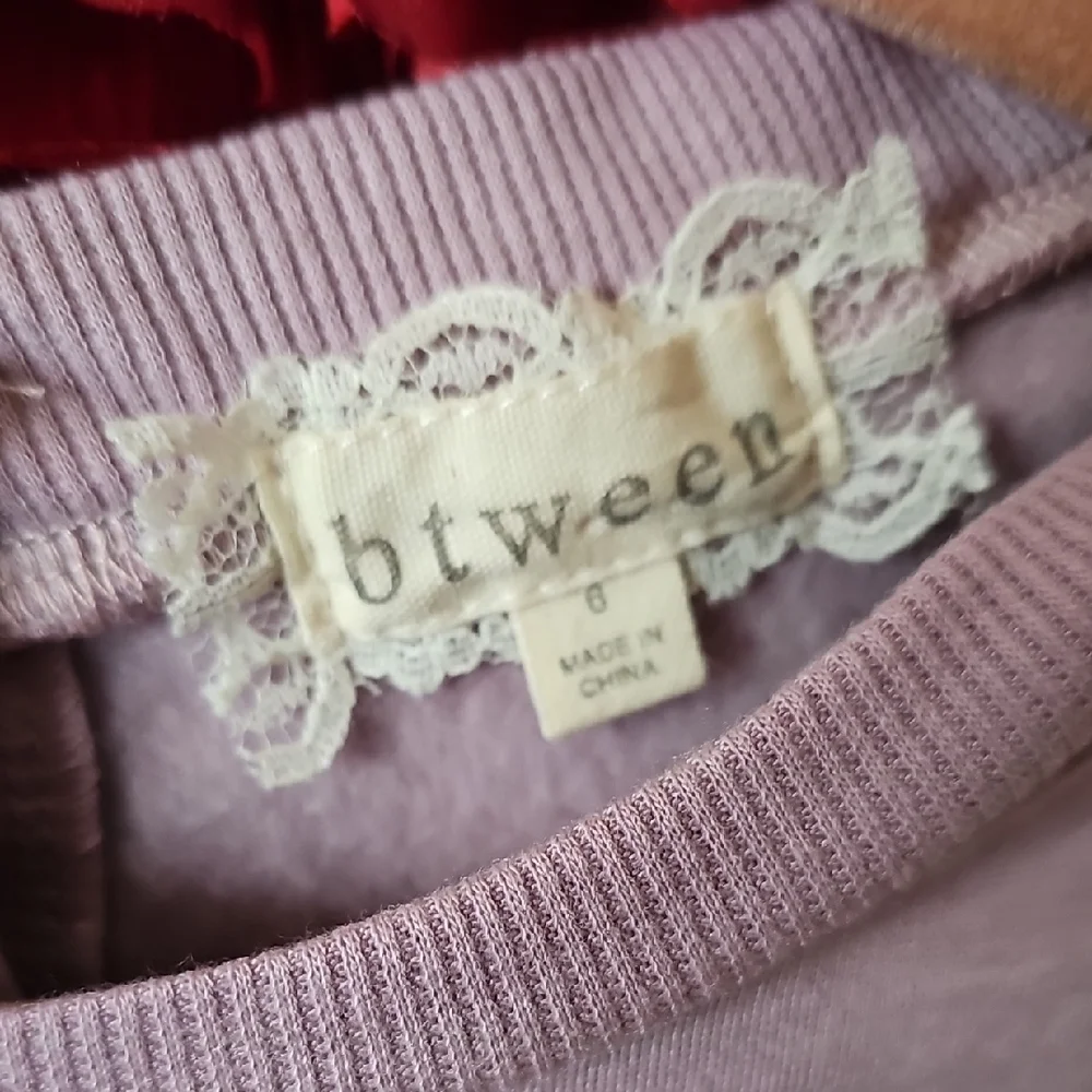 Btween NWT Girls Purple and Gold 'Be You' Sweatshirt and Tie-Dye Set Size 6